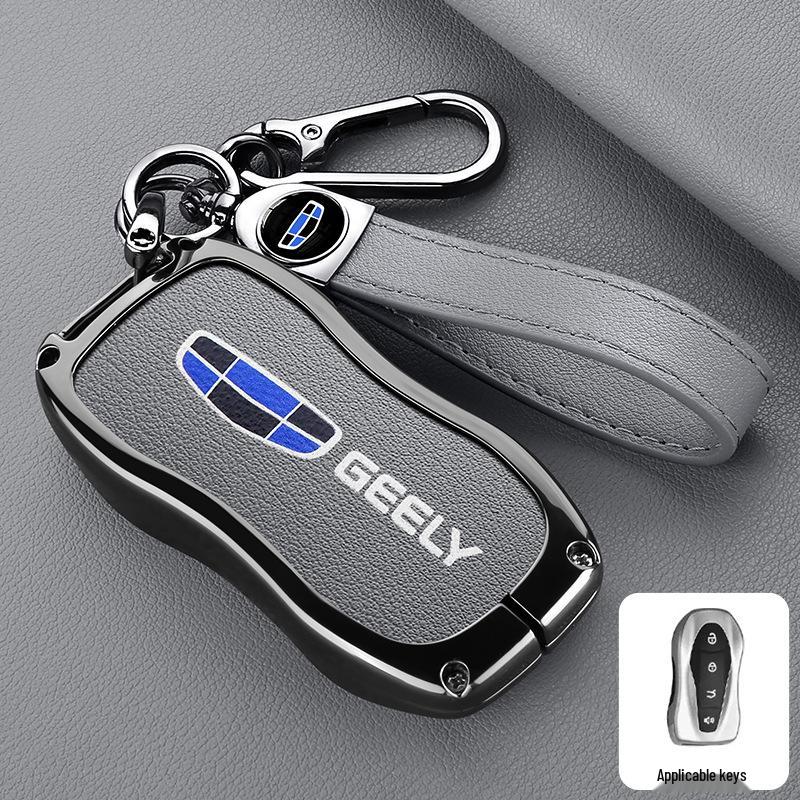 Premium Protective Key Cover for Geely Emgrand: Fits 26 Models including Xingyue L, Xingrui, Boyue L, Haoyue, Bin Yue – Men's Buckle Design