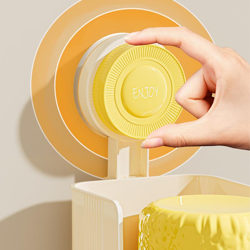 Toothbrush Holder Wall Mounted Cup Toothpaste Holder Space-Saving Electric Tooth Brushing Holder Toothbrush Storage For Home