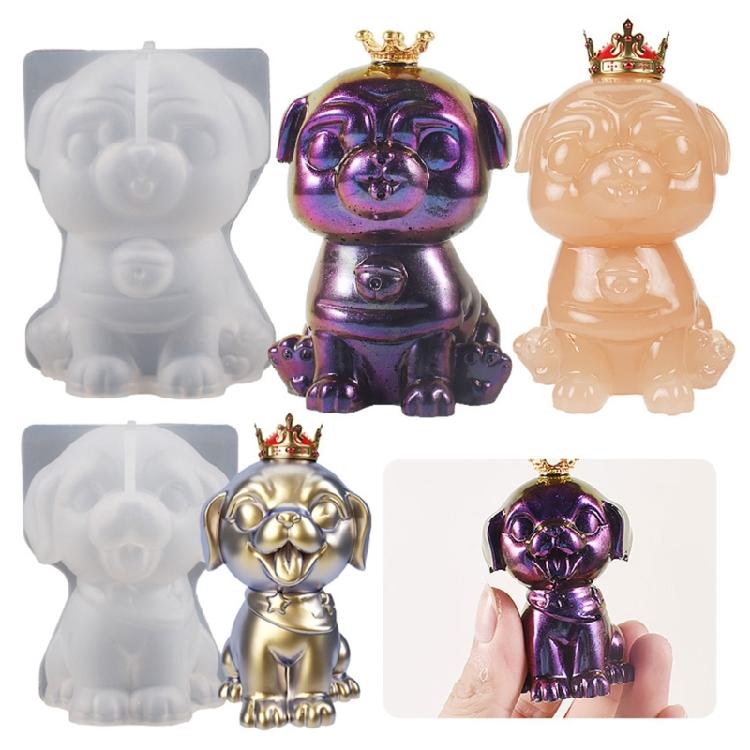 3D Crown Scarf Puppy Candle Moulds Non-Stick Scented Candle Mould DIY Soap
