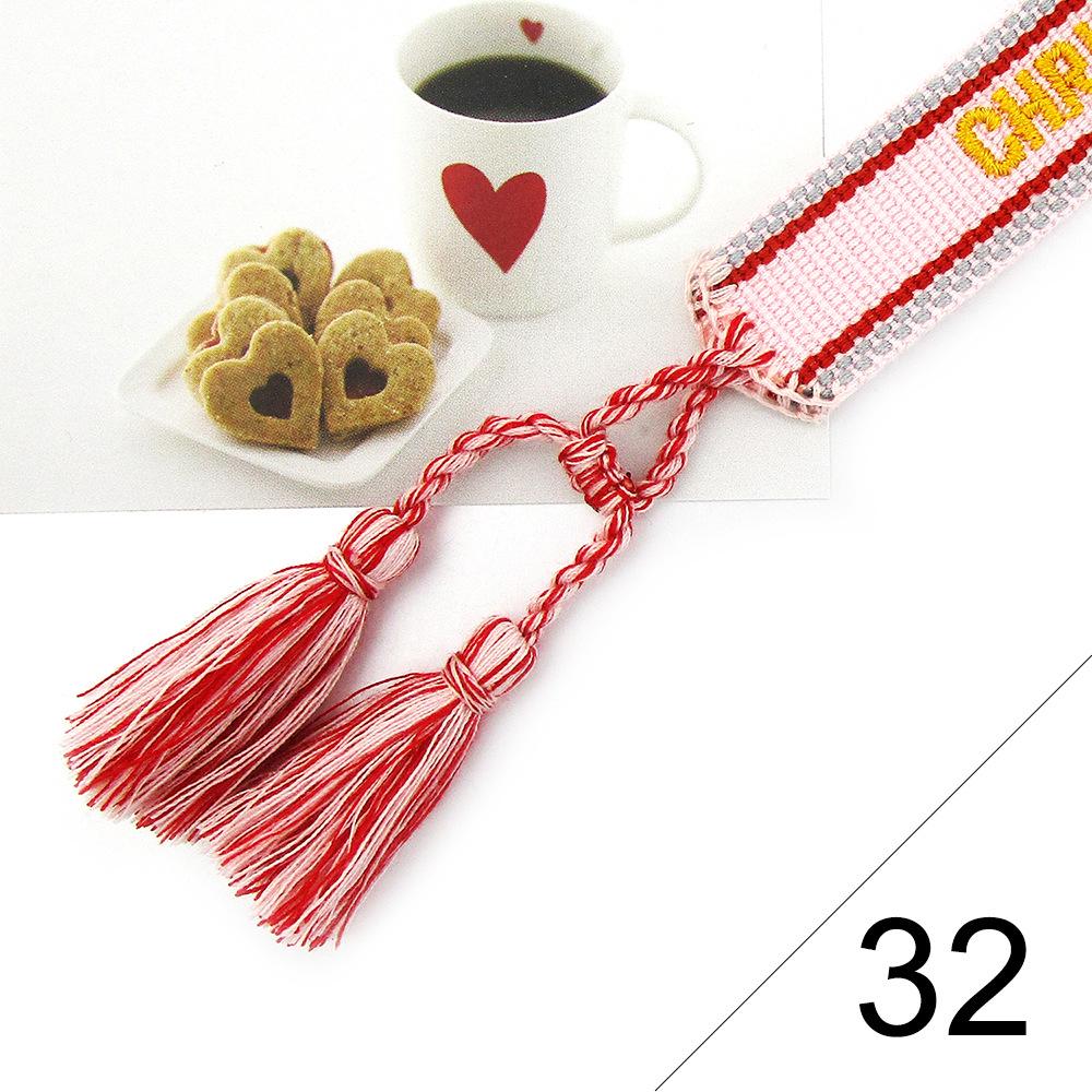 Custom Bohemian Embroidered Bracelet with Tassel and Woven Rope - Handmade Jewelry for Couples and Women