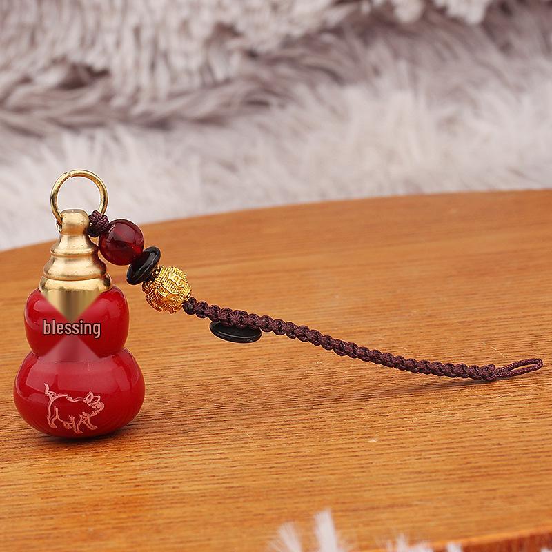 Zodiac Gourd Cinnabar Pendant & Keychain Craft Accessories