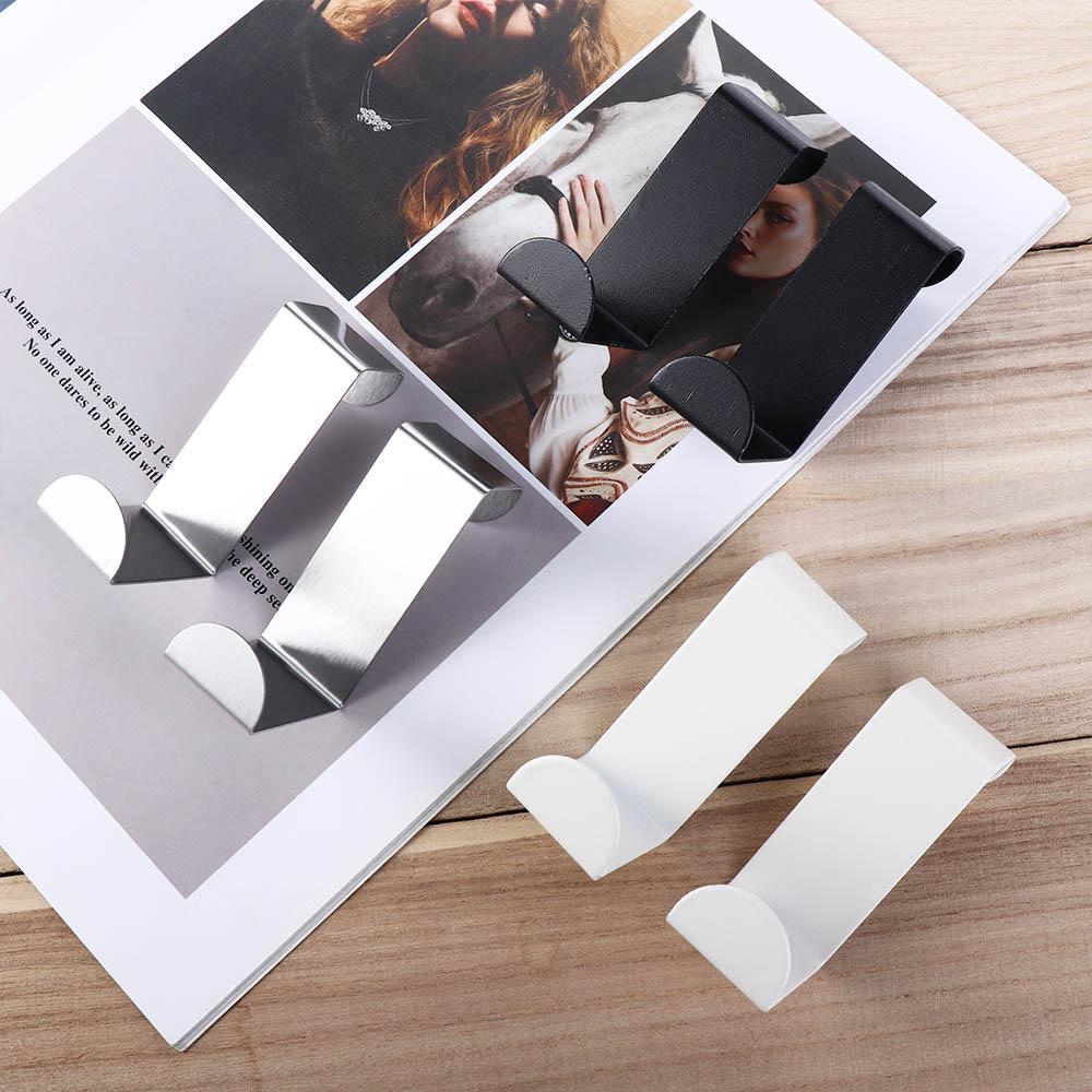 Punch-Free For Kitchen Bathroom Door Rear Organizer Storage Rack Clothes Hanger Hook Key Hook