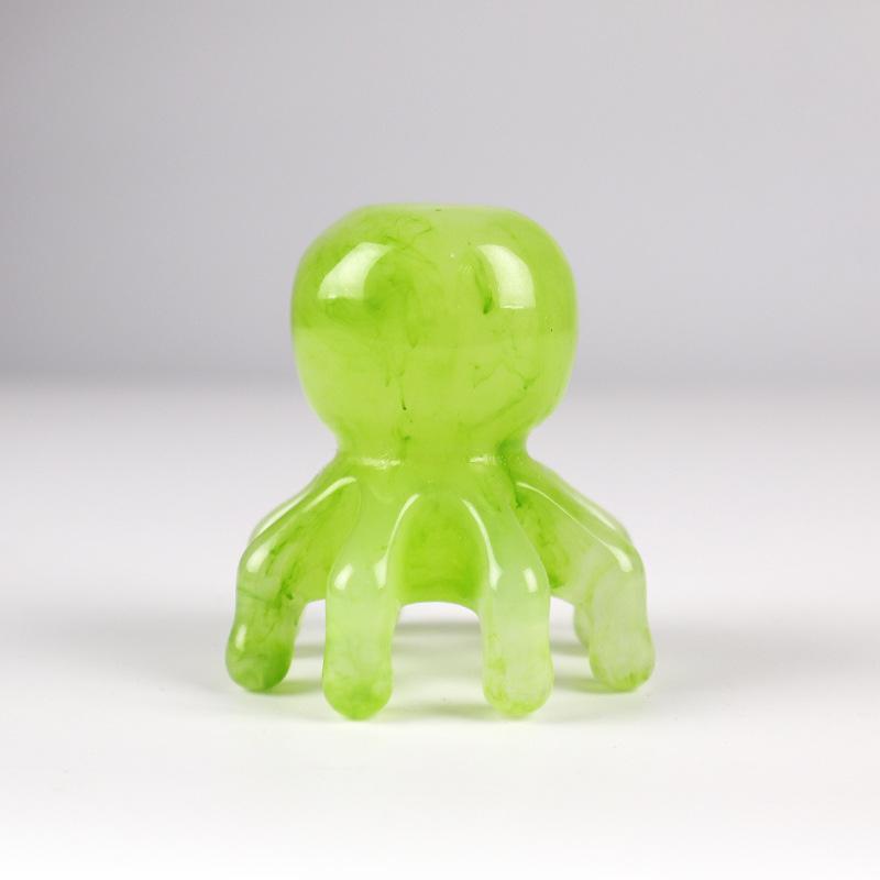Octopus Head Honey Wax Resin Meridians Head Comb Portable Shoulder Neck Massager Soothing Meridian Massage Comb