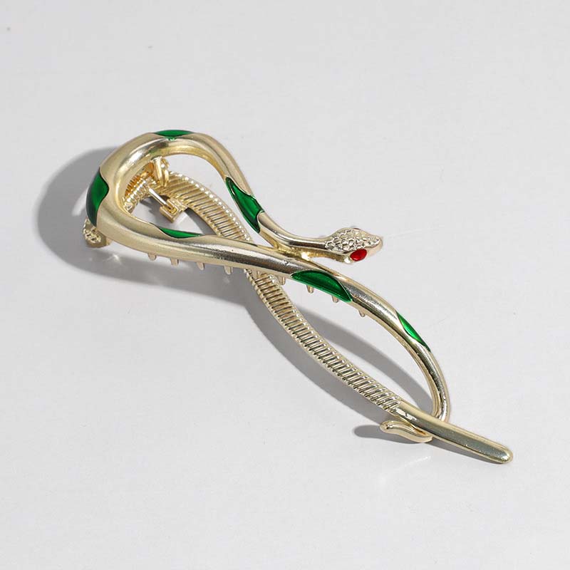 

Модный элегантный зажим для волос в форме змеи для женщин, заколка для волос-пучка, головной убор, металлические заколки-бананы, ювелирные изделия