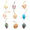 Yousheng Plush Catnip Mice Toy Small Interactive Stuffed Mouse Realistic Faux Fur Cat Mice Toy for Indoor Cats Kitten Play