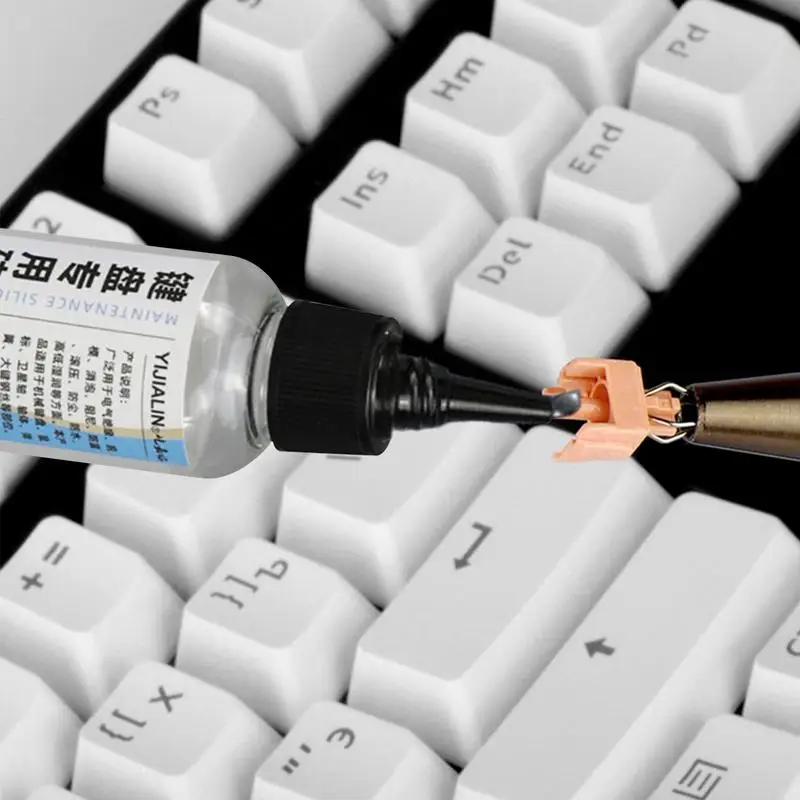Speciální silikonový olej pro mechanické klávesnice Mazivo Otevírač satelitních stabilizátorů Sada maziv pro pružinové spínače Mazivo s suchým filmem