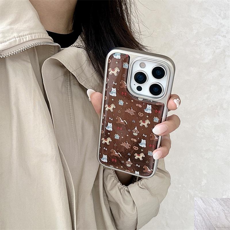 

Premium Brown Full-Screen Phone Case for iPhone 17 Pro Max, 16, 15, 14 - Small Animal Design iPhone 14 Pro