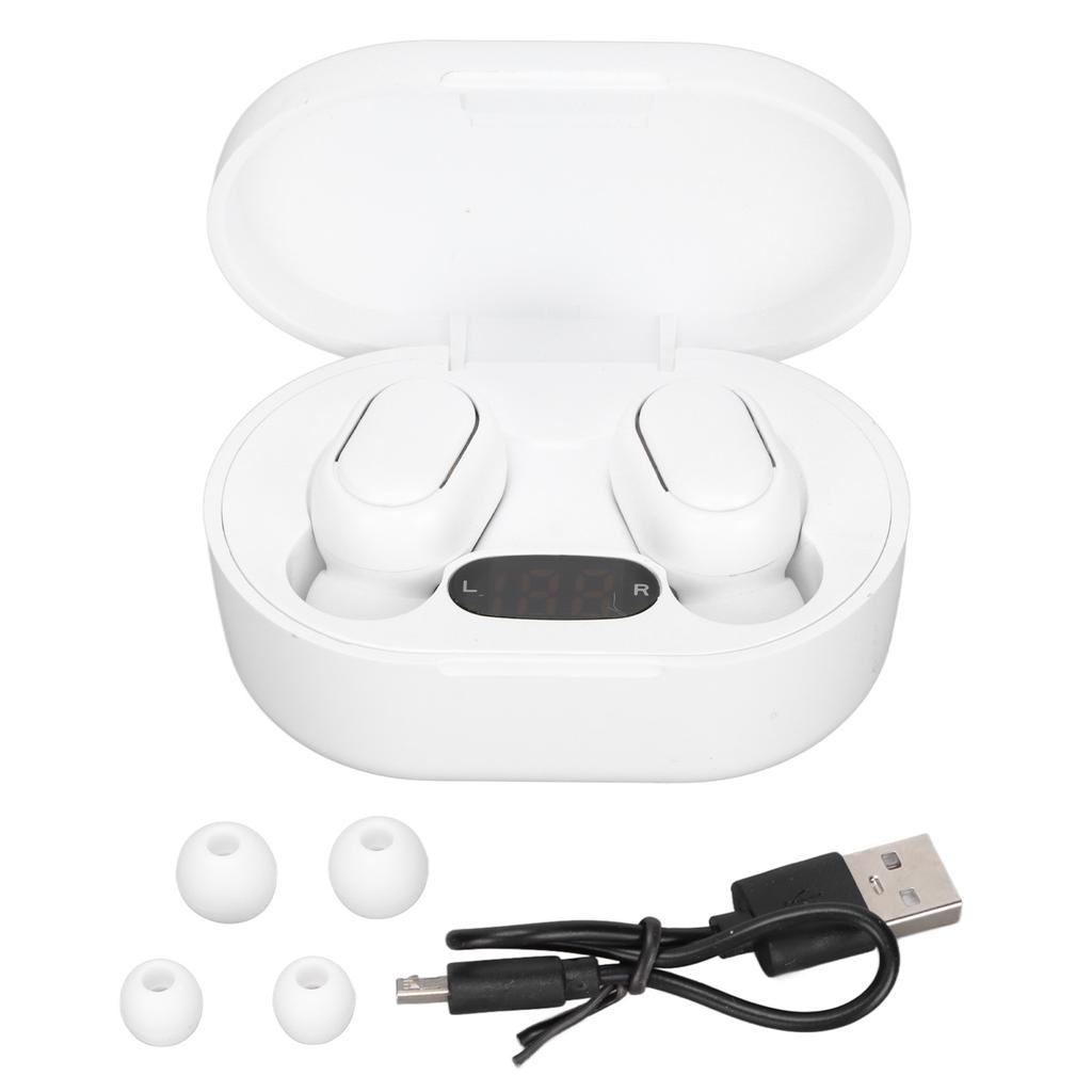 Bluetooth 5.1 Ohrhörer Stereo Wasserdicht Geräuschunterdrückung LED-Anzeige Kabellose Kopfhörer mit Ladeetui für