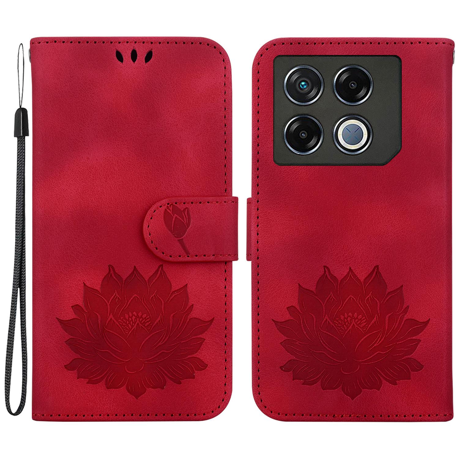

For Infinix GT 20 Pro 5G Case Leather Stand Flip Phone Cover Lotus Flower C