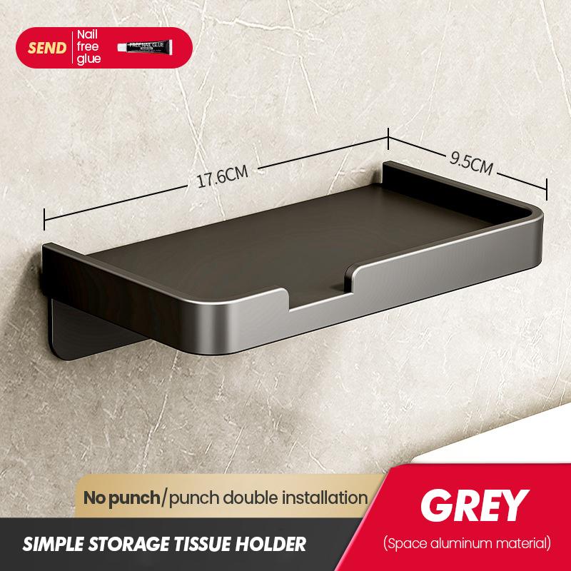 Toilet Tissue Box Wall Mounted Non Perforated Iron Tissue Holder Toilet Roll Paper Storage Rack Household Storage Products