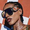 Big Frame One-Piece Sunglasses Sunglasses Futuristic Punk Hip Hop Outdoor Sunglasses