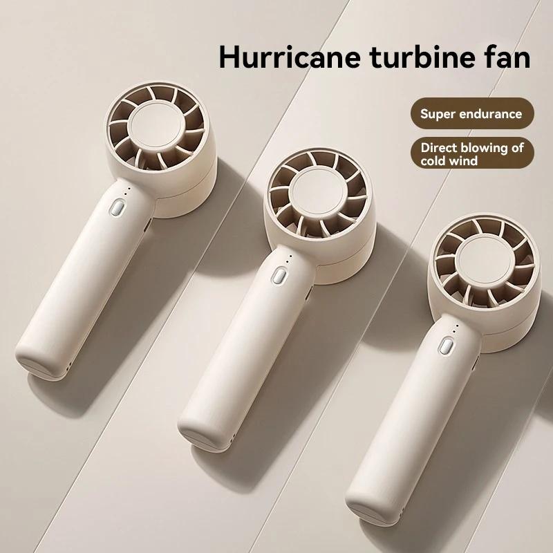 Mini Electric Fan Portable Turbo Fan Three-speed Wind Speed Handheld Desktop Dual-Purpose Air Conditioner For Camping Table Fan