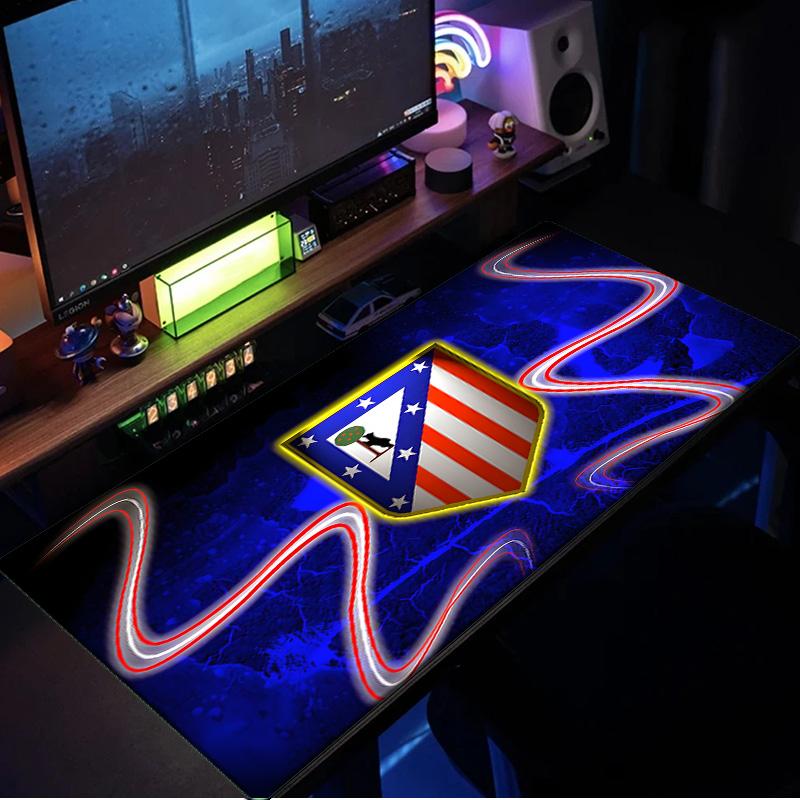 Atletico Madrid Crest Mouse Pad, Rubber Base, Mouse Pad for Gamers and Office Use, Gaming Desk , Easy To Clean Mat Christmas fan gifts