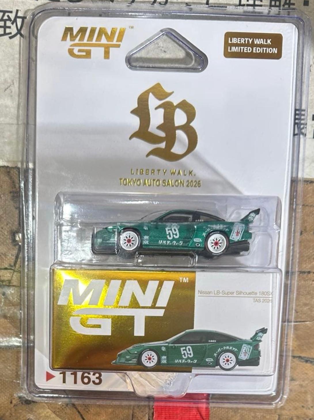Mini GT Liberty Walk 1 64 LB-Super Silhouette Nissan 180SX TAS2026 Green