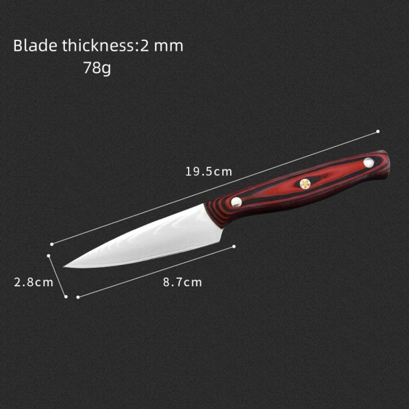 Damaststahl Schälmesser G10 Griff Küchenmesser Schneiden Obstmesser Sparschäler