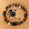 12 Zodiac Sign Natural Stone Beaded Bracelet Vintage Constellation Bracelet Unisex Jewelry Handmade Astrology Lover Accessory