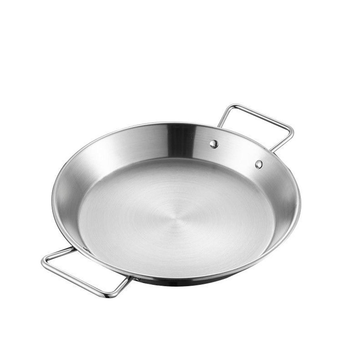 

Paella Cooking Pot Stainless Steel Pot Ergonomic Handles 18CM