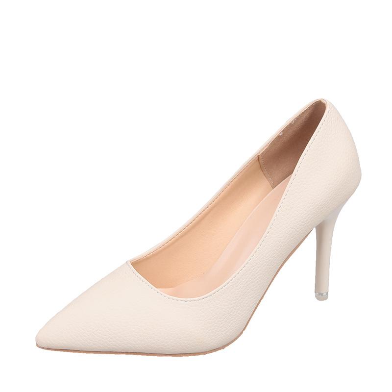 

2025 autumn new pointed-toed thin-heeled shallow-mouth professional single shoes wear one-pedal temperament versatile high-heeled single shoes 35