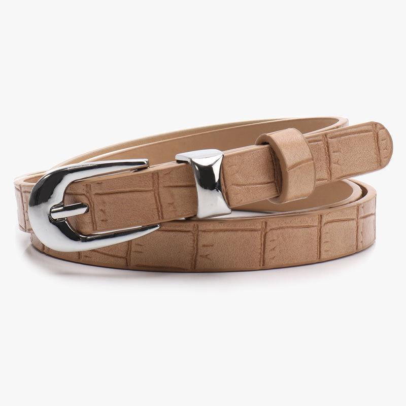 Fashionable High-End Retro-Style Women’s Belt with Stone Texture Trendy Everyday Casual Accessory for Jeans Versatile Belts