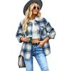 Designed Plaid Top 2025 Autumn and Winter Thick Mid-length Versatile Cardigan Jacket