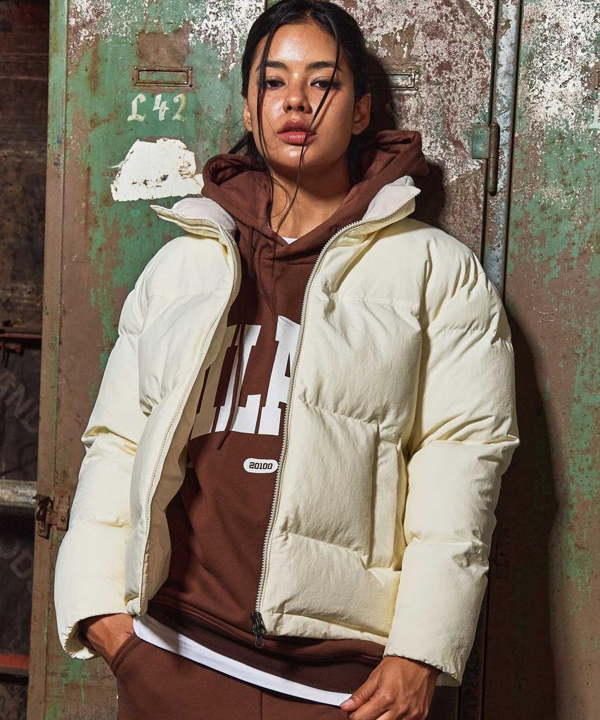 Galex Daily Minimal Puffer Short Padded Jacket Cream Ga4840 Cr