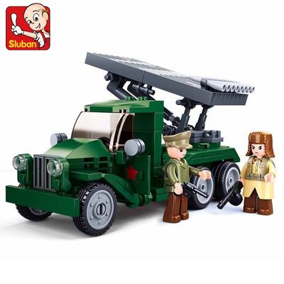 201PCS WW2 Katyusha Military BM-13 Rocket Artillery Building Blocks Bricks Education Toys for Children Kat