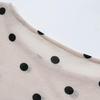 Womens Polka Dots Long Sleeve Mesh Tops Sexy See Through Sheer Blouses Shirts Going Out Crop Top Y2K Date Night Club Party Tops
