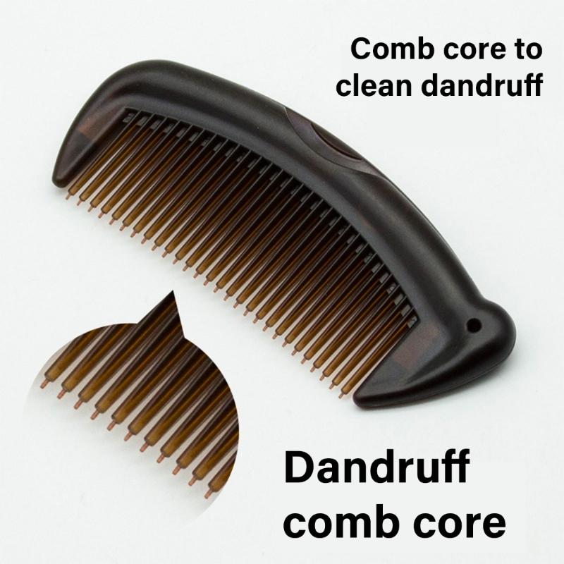 Innovative Hair Comb for Scalp Massage and Oil Reduction Portable Press Button Hairbrush for Travel and Home Use