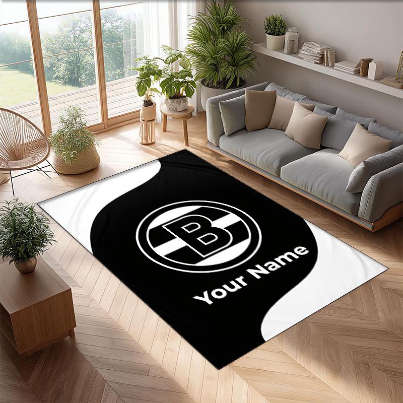 Tappeto in Cristallo Velluto Stampato Borussia Mönchengladbach Tappeto Antiscivolo in Cristallo Velluto Per Divano Camera da Letto Decorazione Interna per la Casa