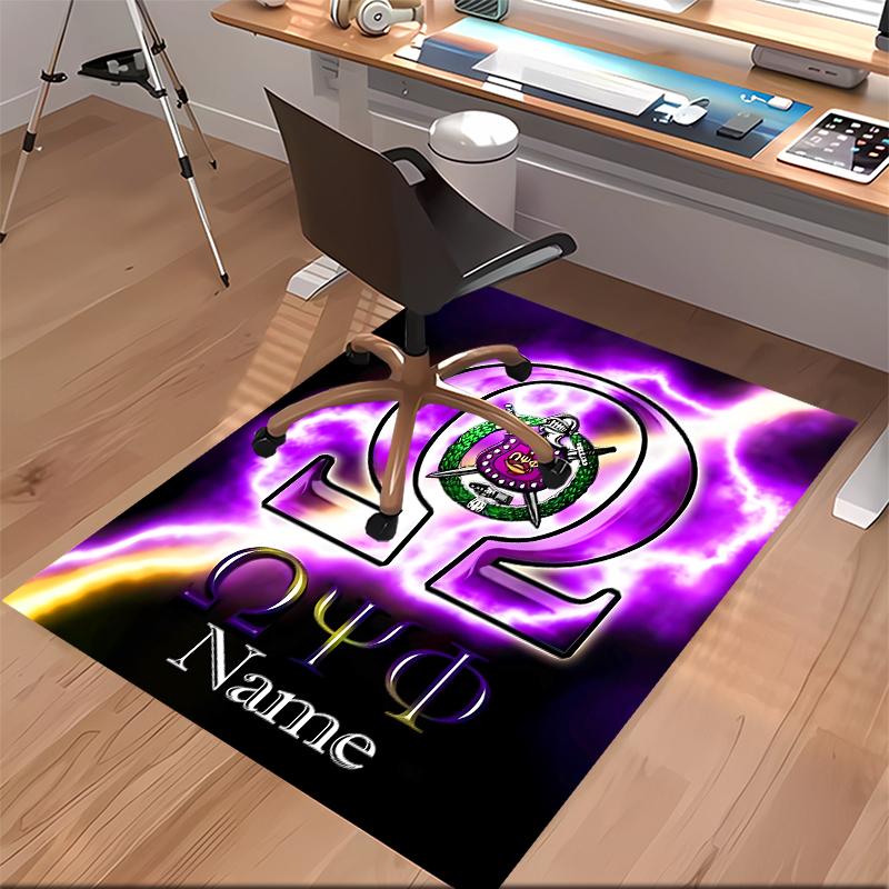 Custom personalization Omega Psi Phi Print Area Rug - Soft, Washable Non-Slip Indoor Mat,Living Room,Home&Office Decorative Rug