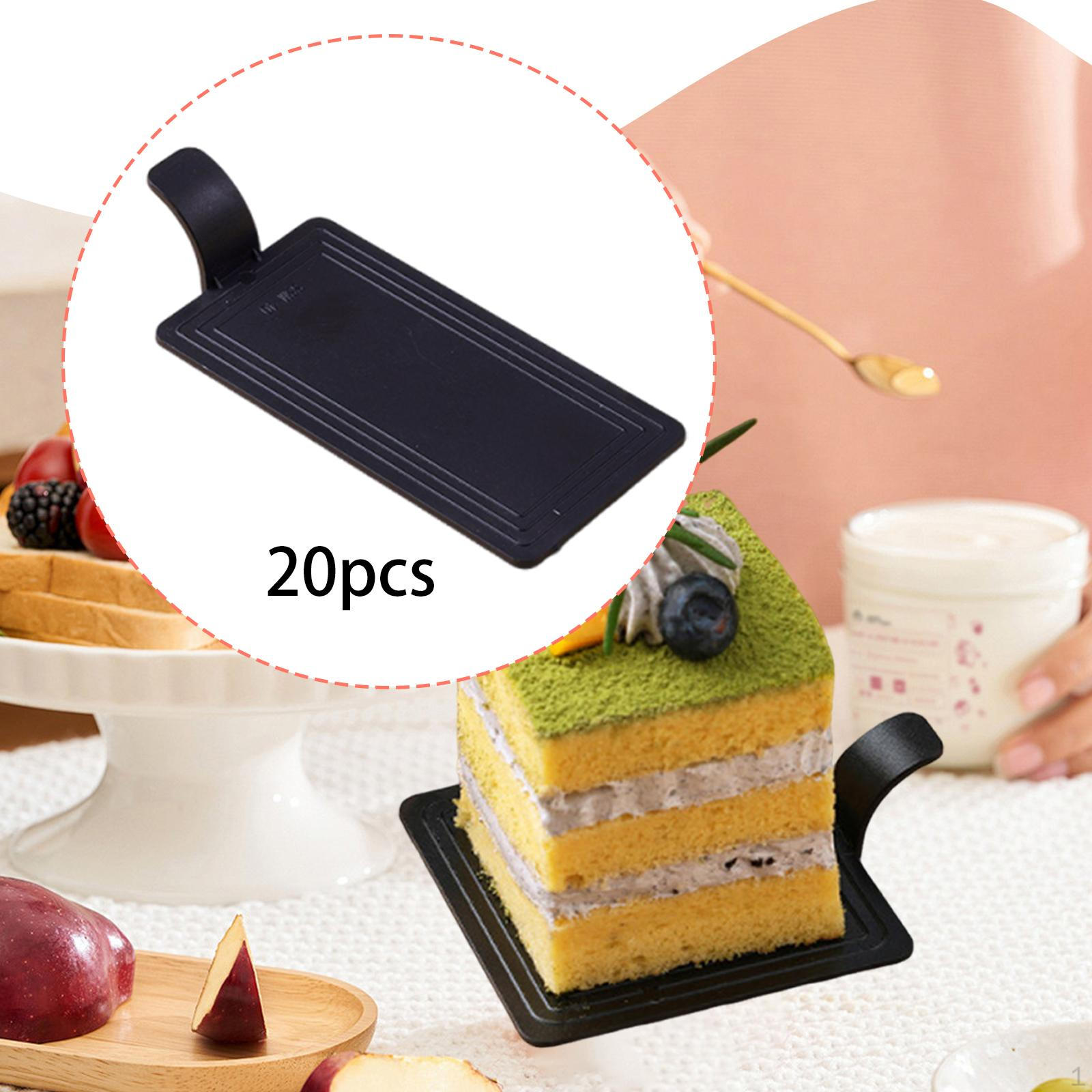 

20 шт. подложек для торта с ручкой, легкий сервер, поднос для подачи закусок Rectangle