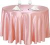 Runde Satin-Tischdecken, Roségold Helle Seiden-Tischdecke für Hochzeitsbankett, Einfarbige Tischdekoration für Hochzeit Geburtstag