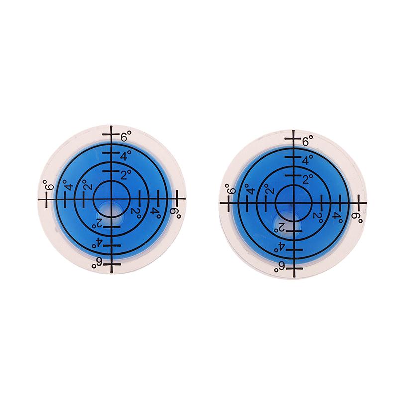2 Stück 32 mm Libelle Oberflächen-Gradmarkierungs-Wasserwaage Rundes Messgerät Acryl für Bau Handwerkzeuge Teile