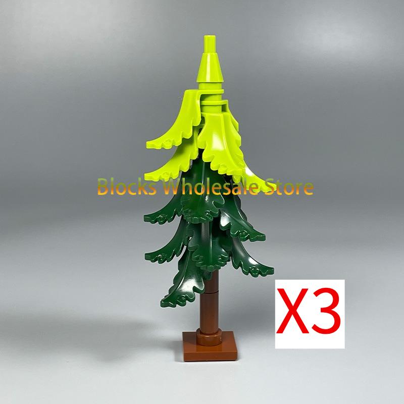 MOC Christmas Gift Present Assembly Toy Small Particle Building Block Set Christmas Tree Fir Tree Scene Desktop Ornament