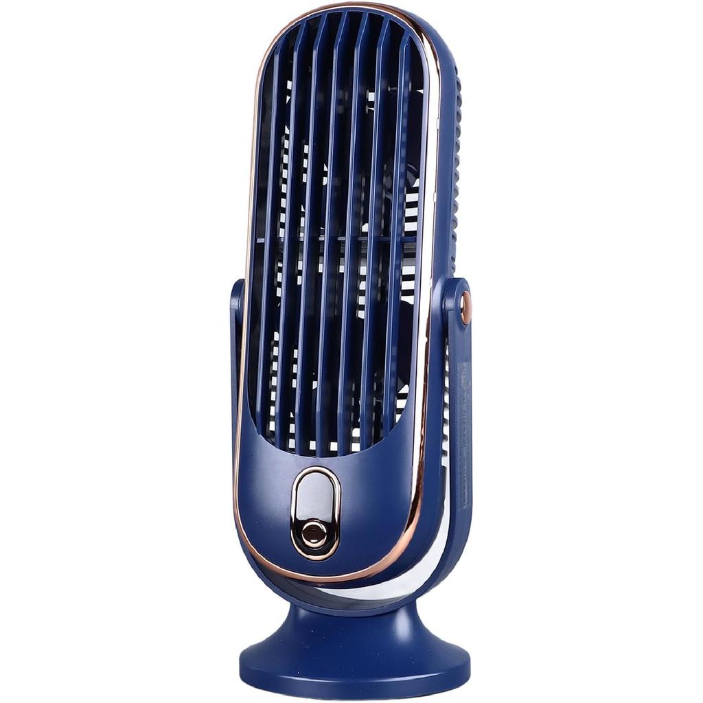 Heayzoki Tower Fan, Table Fan with 5 Speeds, Ultra Quiet Operation, Brushless Motor Tower Fan for Home Office Car (Blue)