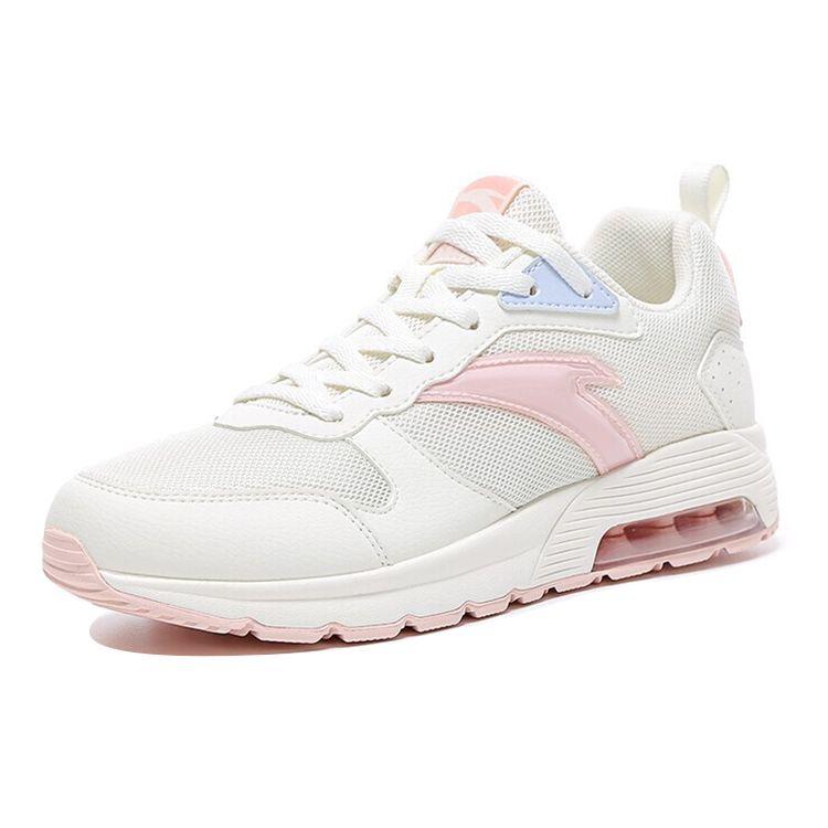 Anta Lifestyle Series Fabric Synthetic Leather Shock Absorbing Non-Slip Wear-Resistant Breathable Low-Top Casual Shoes Women Sneaker 922118812-1