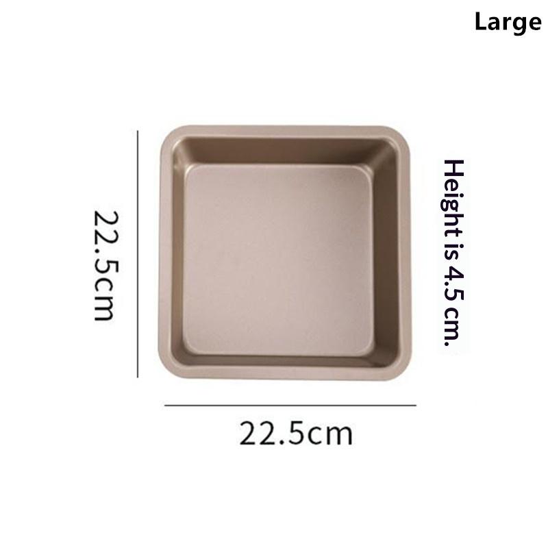 1Pc Carbon Steel Square Cake Baking Tray 6/8 Inch Non-Stick Toast Plate Pizza Cake Mold Baking Pan Bread Oven Bakeware