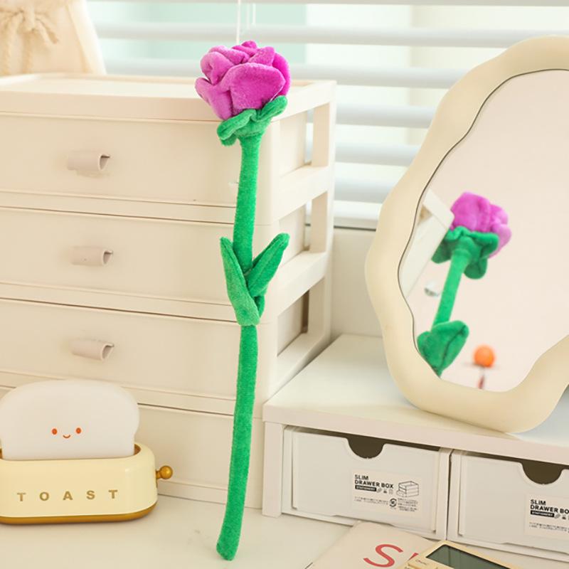 Yilu Shenghua Rose Plush Fabric Bouquet: Simulated Flower Arrangement Prop & Curtain Tieback, Ideal for Wedding Gifts.
