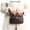 New Fashionable Women's Handmade Woven Bag, Trendy and Personalized One Shoulder Crossbody Lunch Box Bag, Hand-held Box Bag