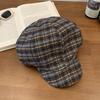 Versatile Red Plaid Cloud Beret Cap For Women Perfect For Casual Spring And Wear Summer