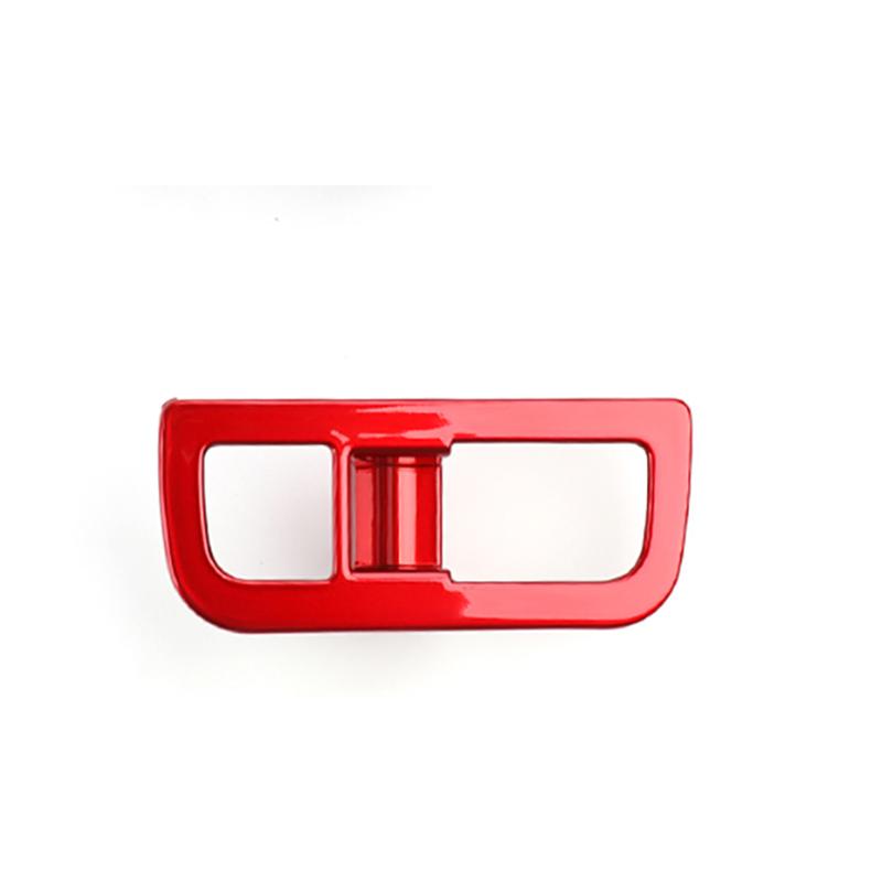 For Hyundai KONA SX2 LHD Red Interior Trim  Window Button/Door Bowl Cover/Front Water Cup Holder/Steering Wheel Decoration