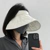 Foldable Sun Hats For Women Wide Brim Empty Top Visor Cap Outdoor Uv Protection Female Adjustable Sunscreen Hat Sport Visors