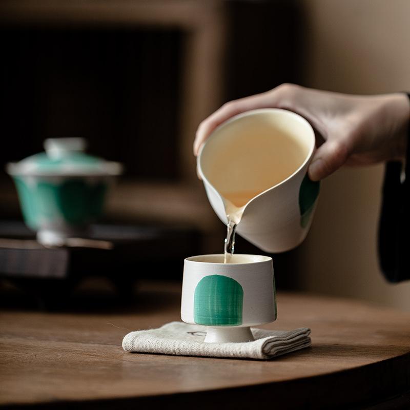 Japanese Tea Cup Wabi Sabi Style Handmade Ceramic Small Tea Set for Gongfu Matcha Home Decor Zen Tea Ceremony Gift