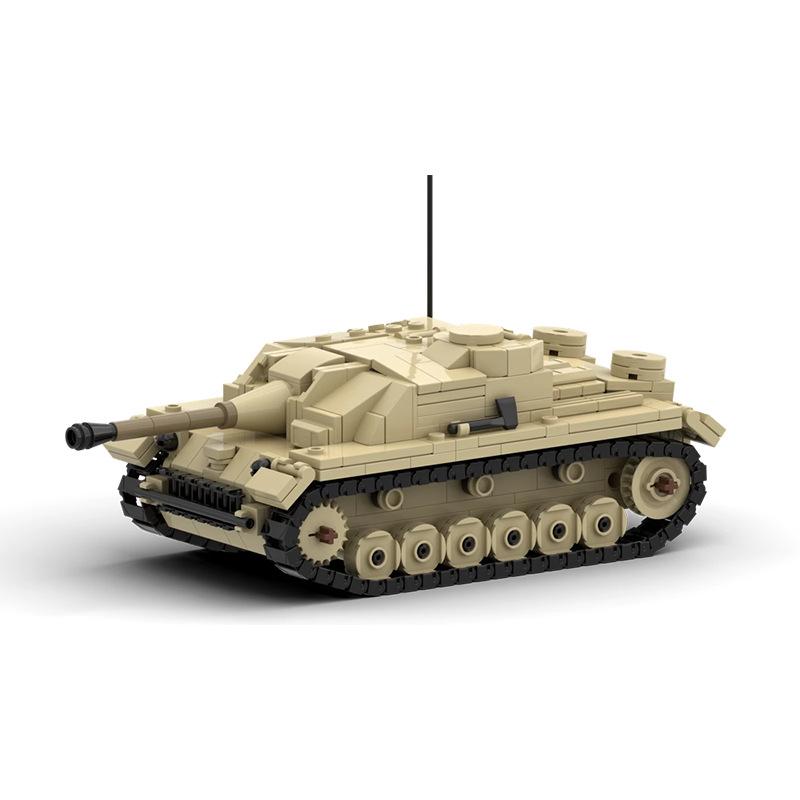 Caldo Kit di Costruzione con Mattoncini Giocattolo per Bambini Carro Armato d'Assalto Stug III G dell'Esercito Tedesco Militare della Seconda Guerra Mondiale Veicolo Corazzato cingolato