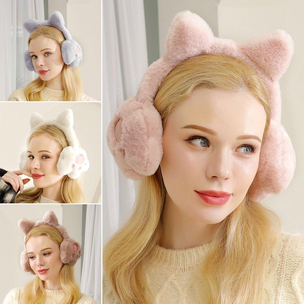 Cartoon Warm Ear Muffs Thickened Plush Ear Protection Accessories Plush Ear Cover  Women Girls