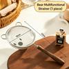Fine Filter Strainer 304 Stainless Steel Wooden Handle Complementary Food Soybean Milk Filter Residue Spoon