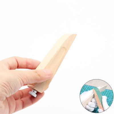Wooden Sandpaper Holder Sandpaper Sanding Block Tanned Leather Edge Banding Grinding Edge Treatment