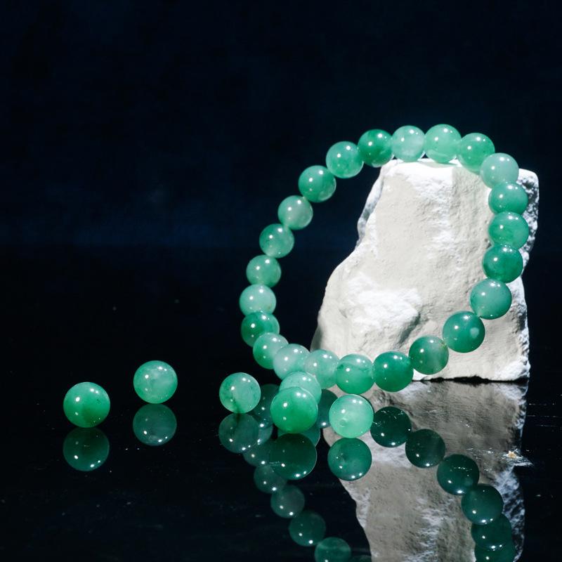 Natural African Green Gemstone Round Beads for Bracelets and DIY Jewelry Accessories