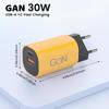 Dual-Port 30W GaN Schnellladegerät USB-C & USB-A, PD3.0 QC3.0 Netzteil für Samsung/iPhone (EU-Stecker)