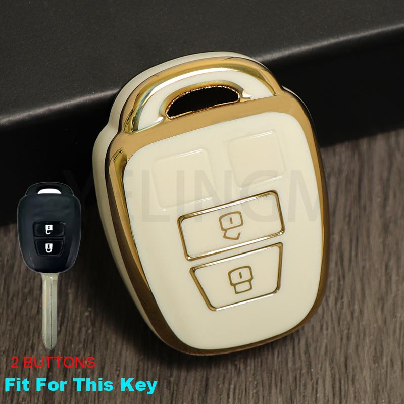 TPU 2/3/4 ButtonsCar Key Cover Case For Toyota Camry Prius Corolla RAV4 Sienna 2014 2015 Shell Fob Protected Holder Accessories
